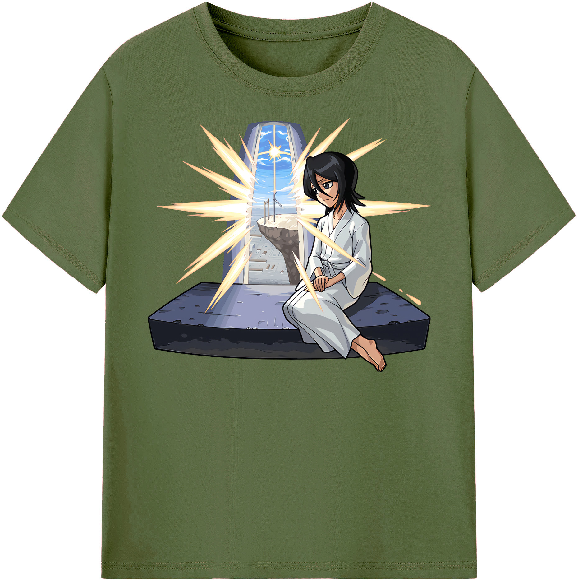 （画像用） ブリーチ 朽木ルキア BLEACH Kuchiki Rukia 綿100％半袖Tシャツ（フロントプリント）